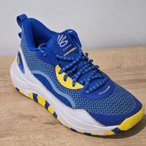 Under Armour Curry 3Z7 Size 7Y Sneakers 3026627 400 Youth EUC Blue basketball - Picture 8 of 9